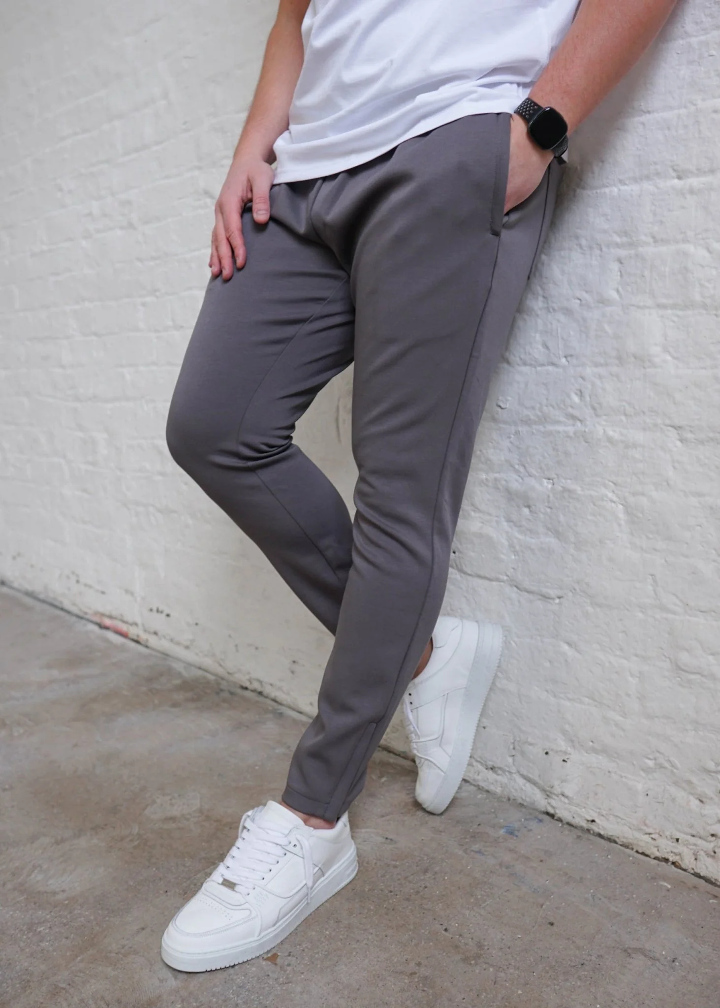 Luxe Aura Joggers In Mid Grey - Image 3