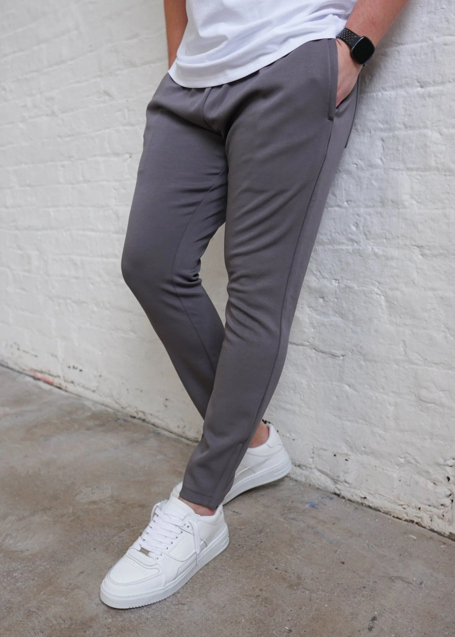Luxe Aura Joggers In Mid Grey - Image 5
