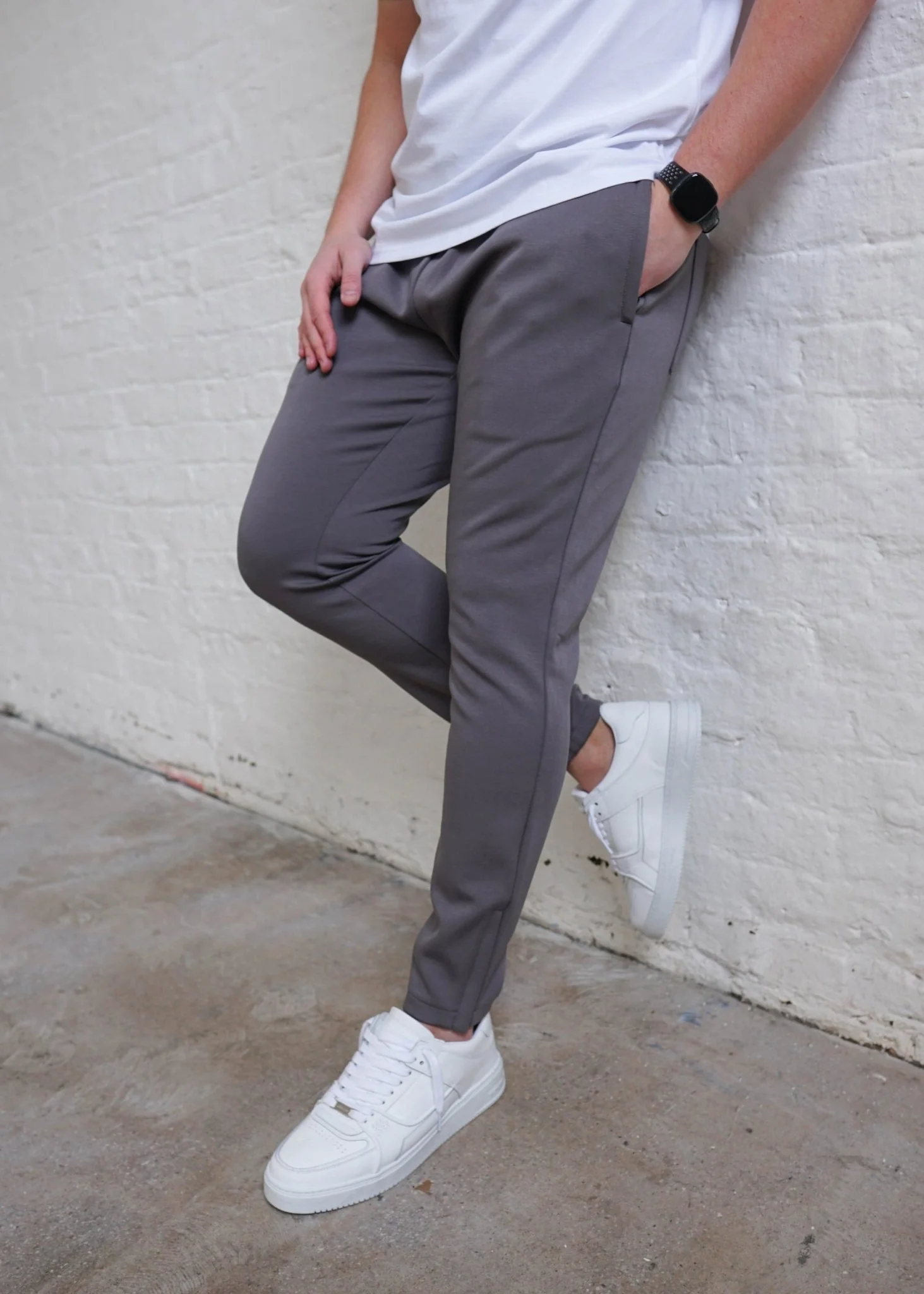 Luxe Aura Joggers In Mid Grey - Image 6