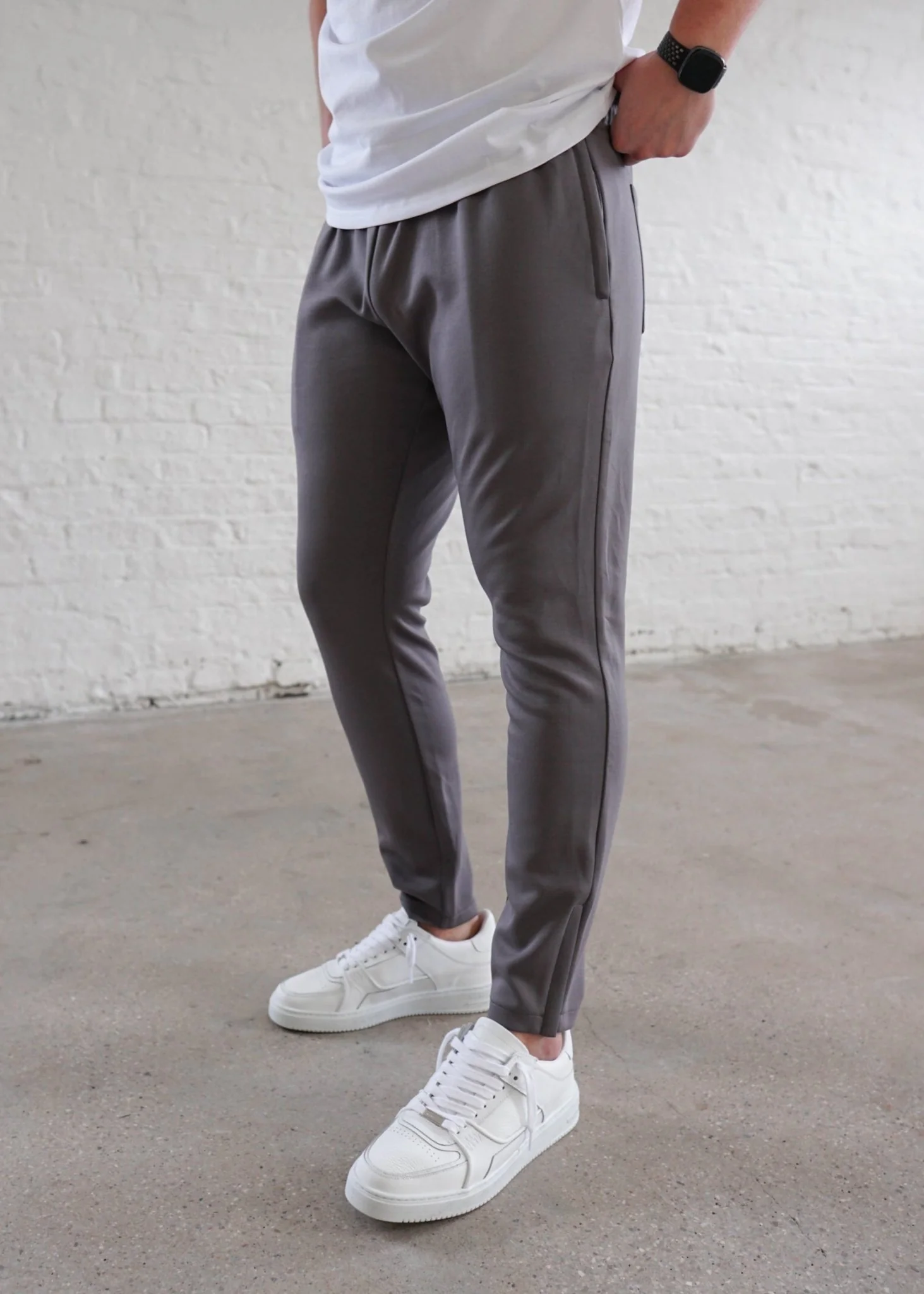 Luxe Aura Joggers In Mid Grey - Image 8