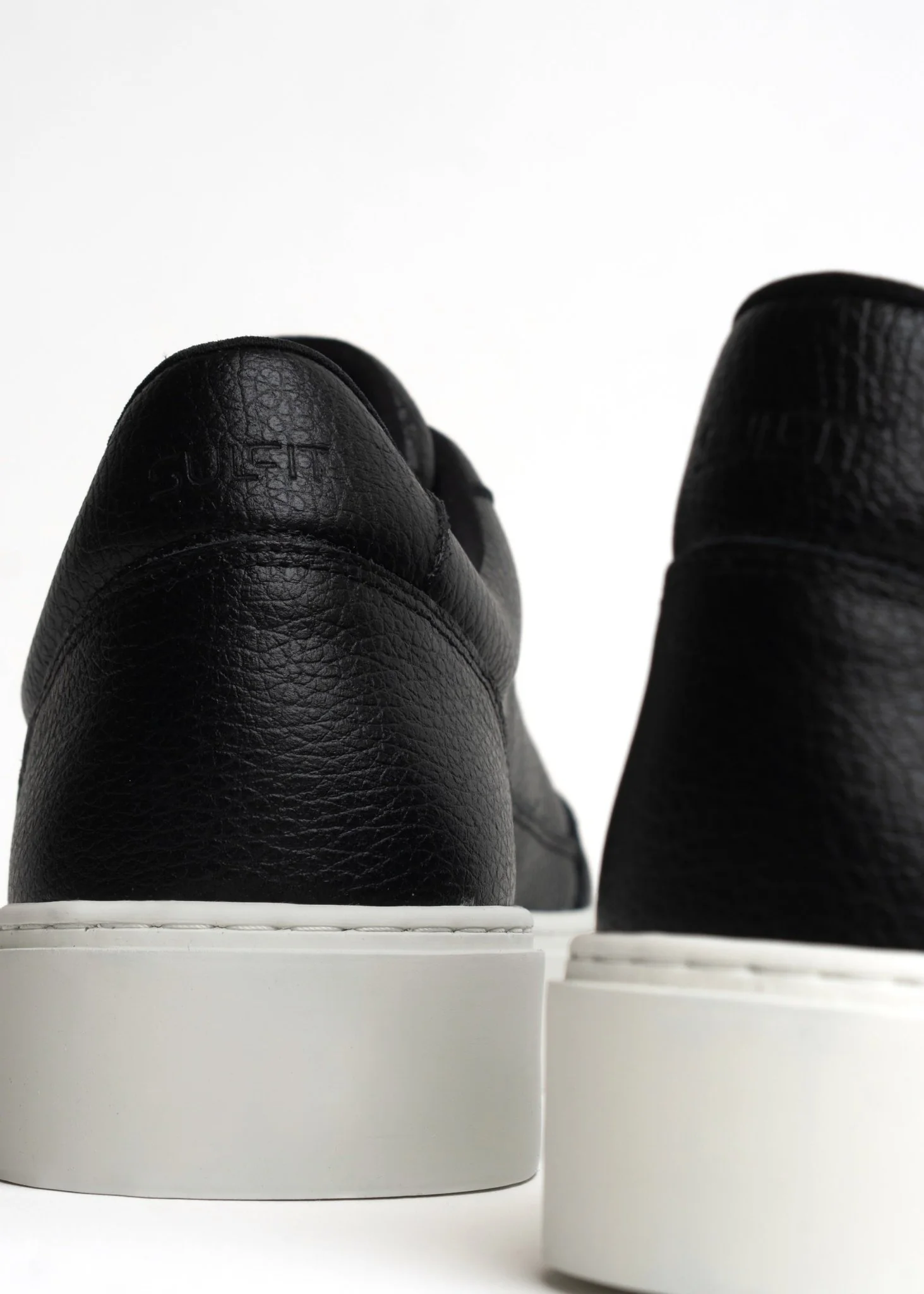 Premium Leather Trainer In Black/White - Image 15