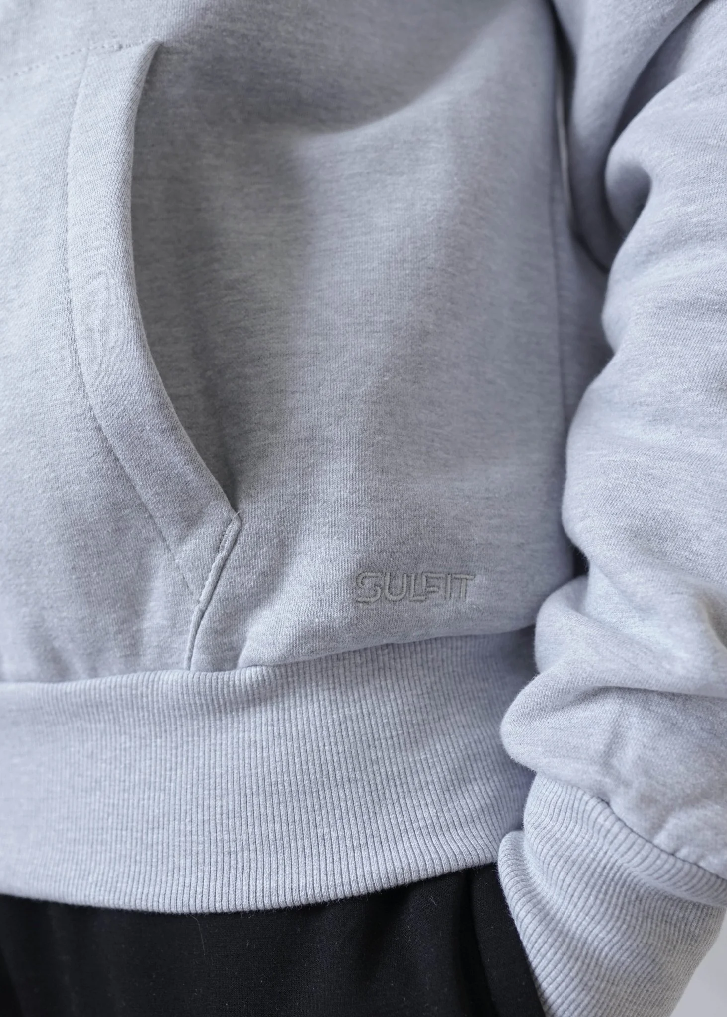 Premium Relaxed Zip Hoodie In Heather Grey - Image 6