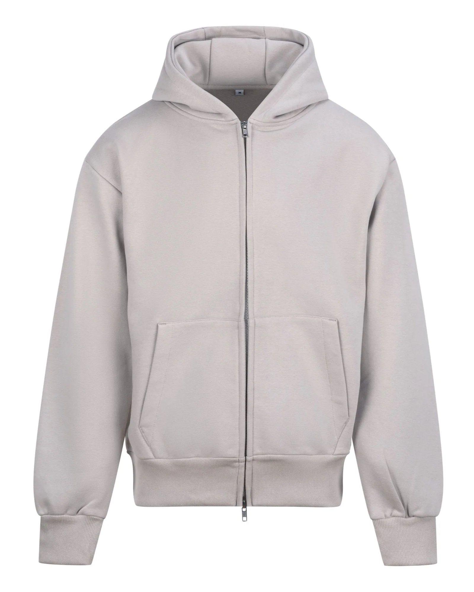 Premium Relaxed Zip Hoodie In Stone - Image 8