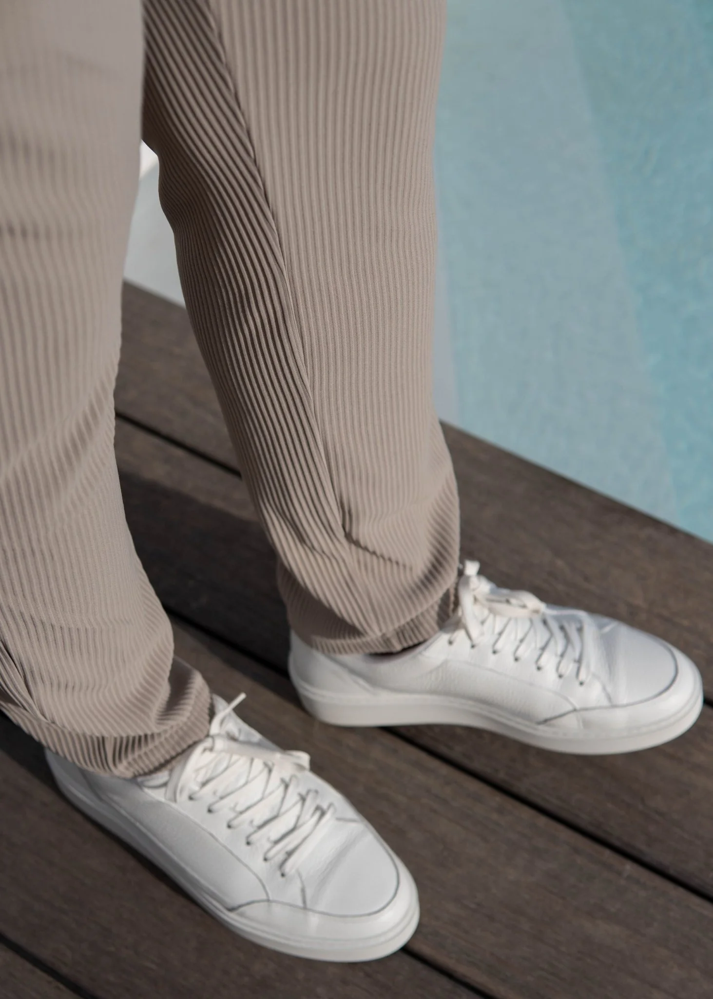 Ribbed Trouser In Stone - Image 4