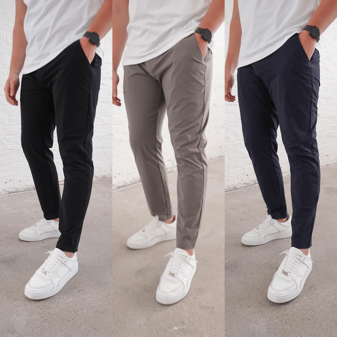 Smart Stretch Trousers Mixed Colour 3 Pack - Image 3