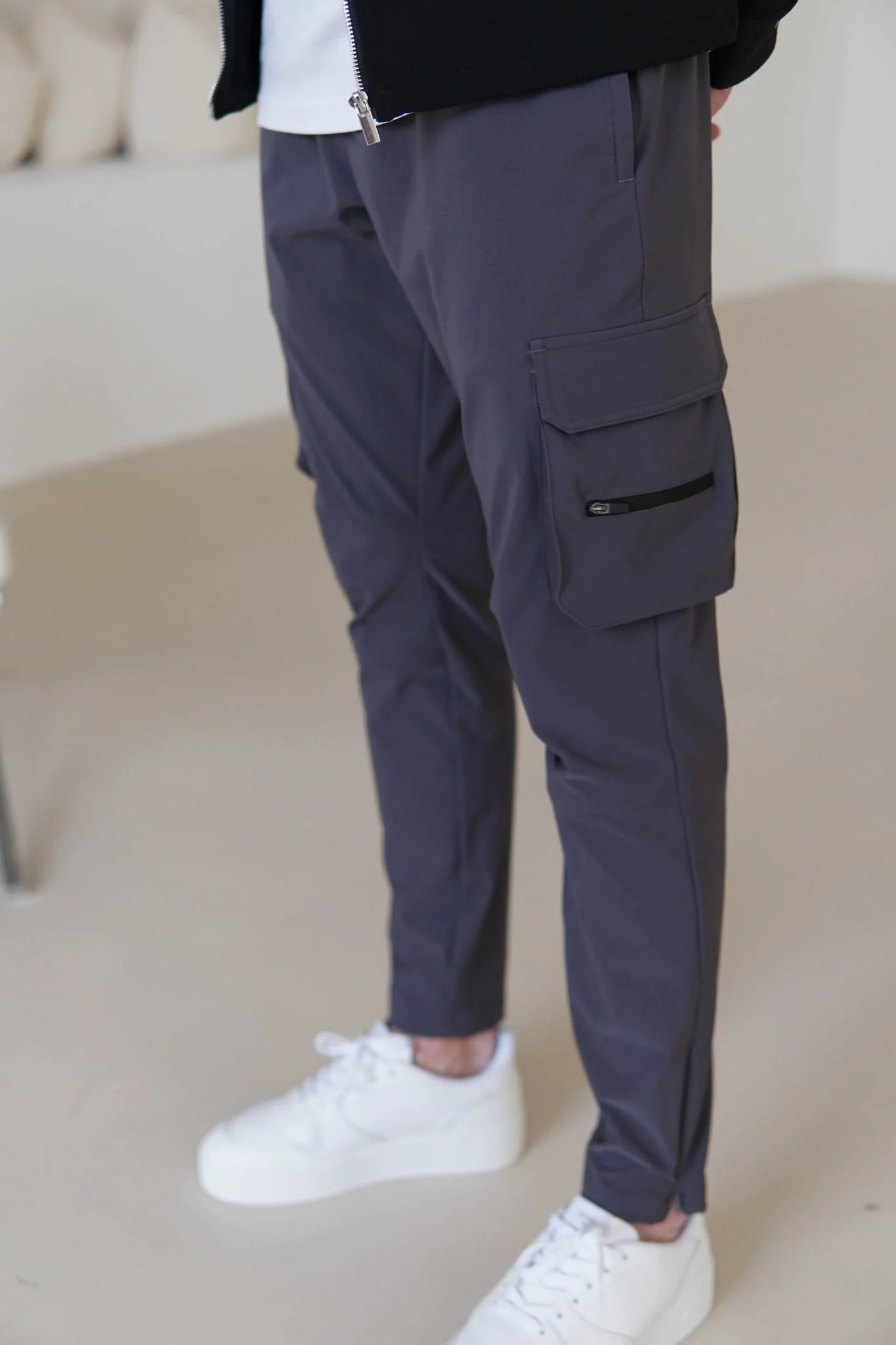 Tech Stretch Cargo Pant In Charcoal - Image 3