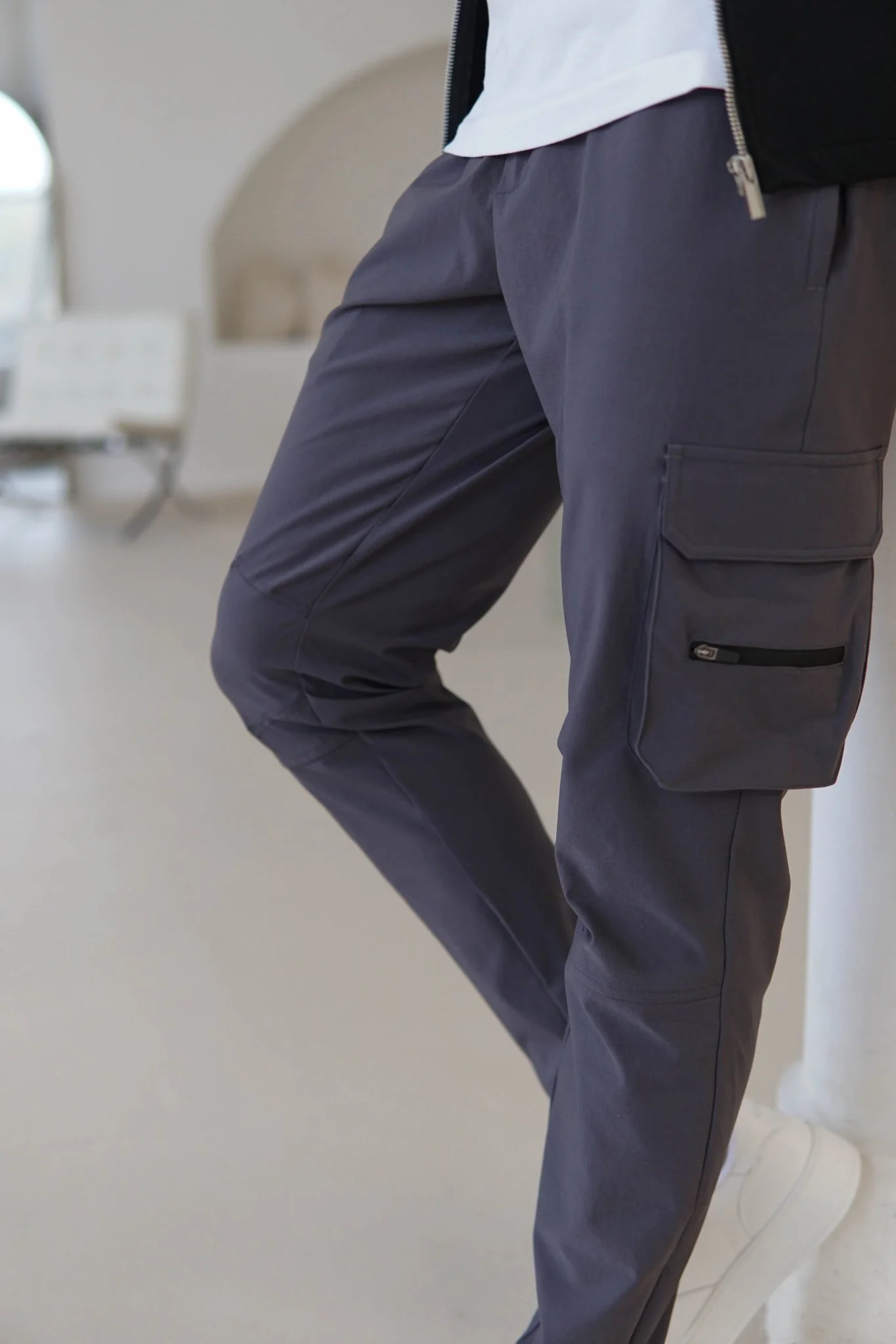 Tech Stretch Cargo Pant In Charcoal - Image 7