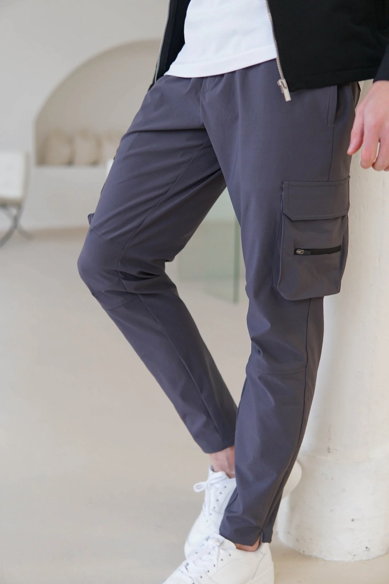 Tech Stretch Cargo Pant In Charcoal - Image 8